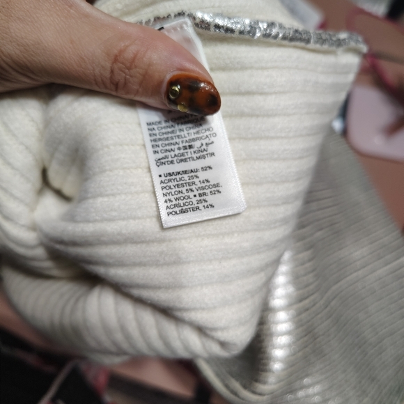 NWT The Drop Elegant Sleeveless Sweater Dress In Silver Size Large - Picture 6 of 7